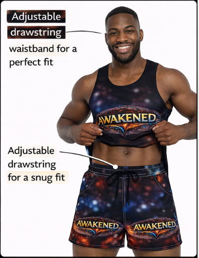 Awakened 'Fire Within' Women's / Men's Casual Shorts – Graphic AOP Lounge & Festival Wear